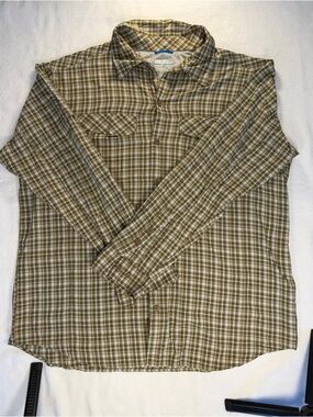 Columbia Omni-Shade Plaid Fishing Shirt XXL 2TG Vented Outdoor Hiking